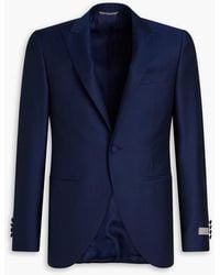 Canali - Wool And Mohair-Blend Piqué Blazer - Lyst