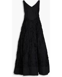 Huishan Zhang - Marianela Cutout Embroidered Cotton Midi Dress - Lyst