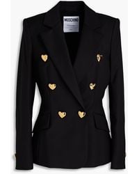 Moschino - Double-breasted Cotton-blend Blazer - Lyst