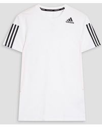 adidas Originals - T-shirt aus geripptem jersey mit mesh-einsatz und print - Lyst