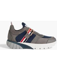 Thom Browne - Suede And Shell Sneakers - Lyst
