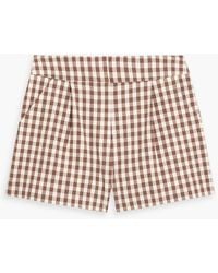 Veronica Beard - Haina Gingham Cotton-Blend Seersucker Shorts - Lyst