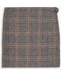 Rag & Bone - Cora Prince Of Wales Checked Cotton-tweed Mini Skirt - Lyst
