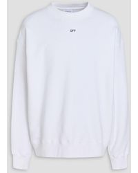 Off-White c/o Virgil Abloh - Printed French Cotton-Terry Sweatshirt - Lyst