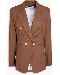 Veronica Beard - Elle Double-breasted Linen-blend Twill Blazer - Lyst