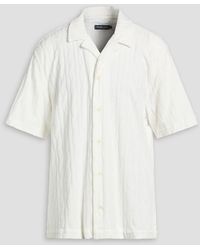 Frescobol Carioca - Roberto Cotton, Lyocell And Linen-Blend Terry-Jacquard Shirt - Lyst