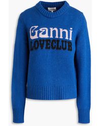 Ganni - Jacquard-knit Sweater - Lyst