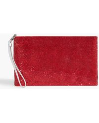 Judith Leiber - Crystal-embellished Satin Pouch - Lyst