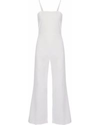 solid and striped jumpsuit