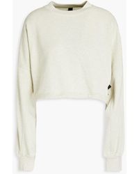 adidas Originals - Cropped sweatshirt aus frottee aus einer baumwollmischung - Lyst