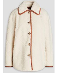 Claudie Pierlot - Gesteppte jacke aus teddy-fleece - Lyst