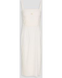 Dolce & Gabbana - Embellished Silk-Blend Crepe De Chine Midi Slip Dress - Lyst