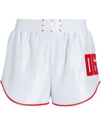 McQ Appliquéd Striped Shell Shorts - Multicolour