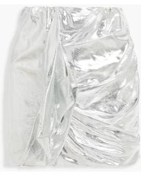 IRO - Seiko Draped Silk-blend Mini Skirt - Lyst