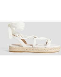 Stuart Weitzman - Altdup Canvas Espadrille Sandals - Lyst