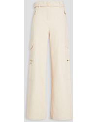 Zimmermann - Belted Cotton-blend Terry Cargo Pants - Lyst