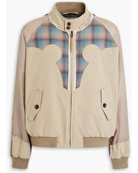 Maison Margiela - Pendleton Checked Wool, Shell And Cotton-Blend Bomber Jacket - Lyst