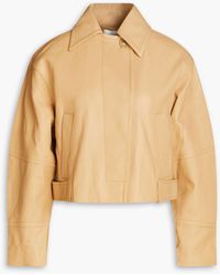 Vince - Cropped Leather Jacket - Lyst