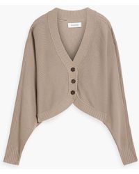 NAADAM - Cropped Draped Knitted Cardigan - Lyst