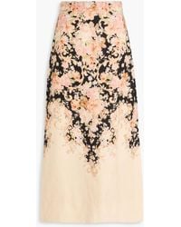 Zimmermann - Floral-Print Linen Maxi Skirt - Lyst