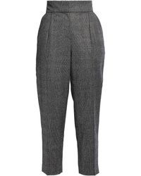 Brunello Cucinelli - Metallic Prince Of Wales Checked Wool-blend Tapered Pants - Lyst