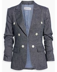 10 Crosby Derek Lam - Kaia Button-embellished Linen-blend Blazer - Lyst