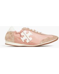 Tory Burch - Tory Leather And Suede Sneakers - Lyst