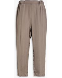 Gentry Portofino - Cropped Cupro Tapered Pants - Lyst