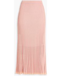 Zimmermann - Metallic Ribbed-knit Midi Skirt - Lyst