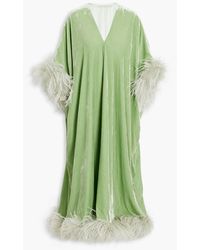 The Vampire's Wife - The Ghosteen Feather-trimmed Velvet Gown - Lyst