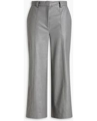 Each x Other - Cropped Faux Leather Wide-leg Pants - Lyst