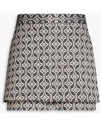 Maje - Layered Metallic Jacquard Shorts - Lyst