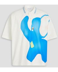 JW Anderson - Printed Cotton-piqué Polo Shirt - Lyst