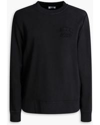 Sandro - Distressed French Cotton-Terry Sweatshirt - Lyst