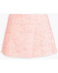 Maje - Janello Pleated Wrap-effect Bouclé-tweed Mini Skirt - Lyst