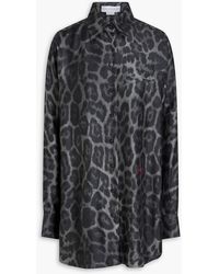Stella McCartney - Leopard-print Silk-twill Shirt - Lyst