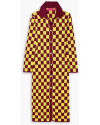 The Elder Statesman - Checked Jacquard-knit Wool And Cashmere-blend Midi Dress - Lyst