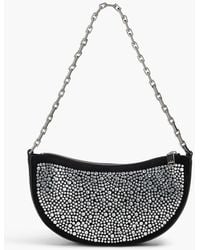 IRO - Crystal-Embellished Leather And Suede Shoulder Bag - Lyst