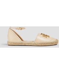 Tory Burch - Eleanor Embellished Leather Espadrilles - Lyst