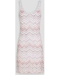 Missoni - Sequin-embellished Metallic Crochet-knit Mini Dress - Lyst