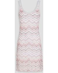 Missoni - Sequin-embellished Metallic Crochet-knit Mini Dress - Lyst