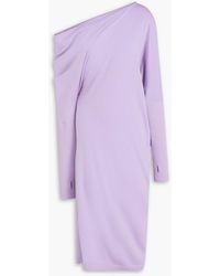Tom Ford - One-shoulder Draped Cashmere And Silk-blend Midi Dress - Lyst