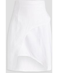 IRO - Lodi Asymmetric Tm And Linen-blend Crepe Wrap Skirt - Lyst