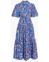 10 Crosby Derek Lam - Dahlia Tiered Printed Cotton-blend Poplin Shirt Dress - Lyst