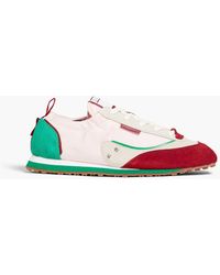 Zimmermann - Color-block Twill And Suede Sneakers - Lyst