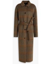 Theory - Checked Wool And Cashmere-blend Felt Coat - Lyst