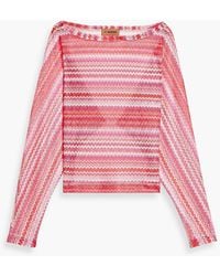 Missoni - Striped Crochet-knit Top - Lyst