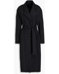 Emporio Armani - Belted Cotton-blend Trench Coat - Lyst