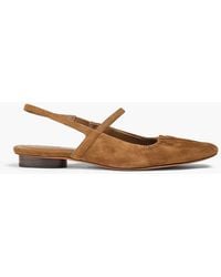 Vince - Venice Suede Slingback Mary Jane Flats - Lyst
