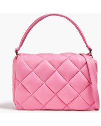 Stand Studio - Wanda Mini Quilted Faux-leather Clutch - Lyst